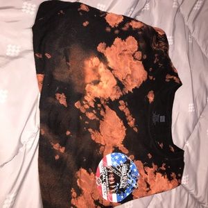 Judas Priest 2011 Tour Crew Shirt Bleach tie dye